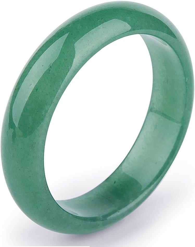 Auspicious CloudNatural Green Jade Bracelet Bangle for Womens (Medium Size)