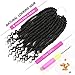 12 Inches 6 Packs Senegalese Spring Twist Hair with Curly Ends Short Ombre Crochet Hair Bounce Synthetic Crochet Braids Hair (1B#)