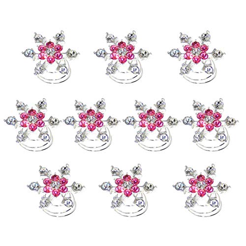 Chicone Snowflask Hair Coils Swirls Twists Spirals Springs Pins for Bridal Wedding Prom Set of 10