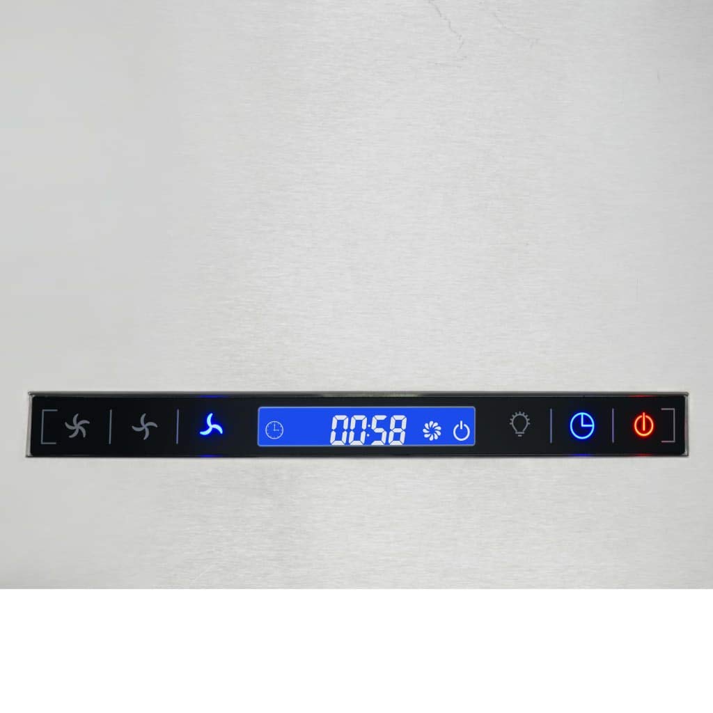 vidaXL Cappa da Cucina ad Isola Sospesa LCD con Sensore 55 cm Acciaio