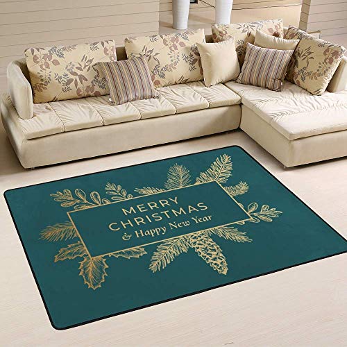 Tapis de sol Merry Christmas abstrait au design botanique chic - 6
