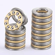 XiKe 10 Pack F10-18M Bearings 10x18x5.5mm قفص نحاسي ، عالية السرعة و Chrome Steel Small Thrust Ball Bearings.