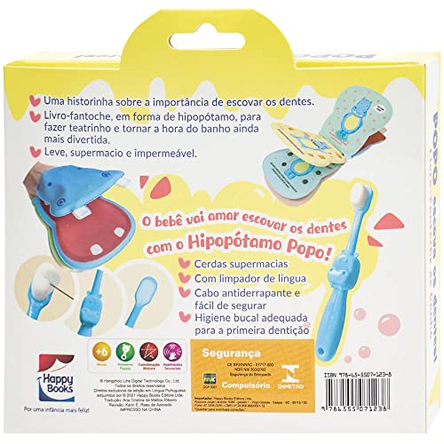 Livro-Fantoche de Banho: Popo escova os dentes! (AMARELO)