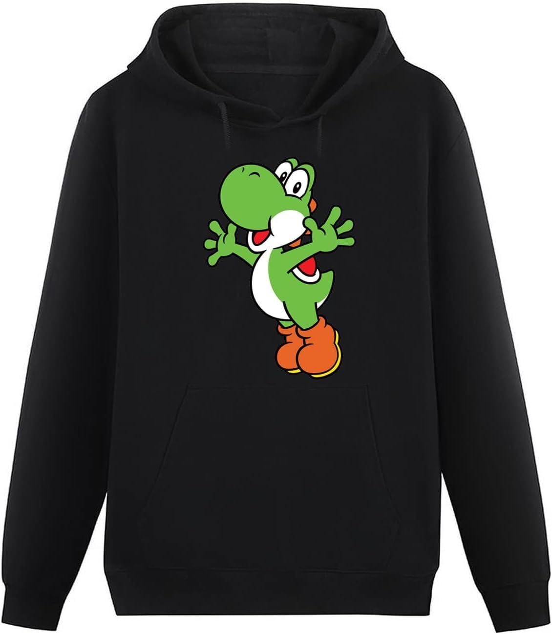 Yoshi 9 Blue Unisex Hooded Printed Pullover Hoodies Mens Black Sweatshirts Black