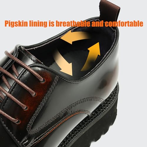 Men's Dress Oxford Shoes Premium Cowhide Business Formal and Casual Lace-Up with Cushioned Insoles for Weddings, Office Daily Wear3