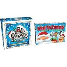 Outset Media Christmas Express with Christmas Snakes and Ladders Board Games Holiday Family Game Night Bundle