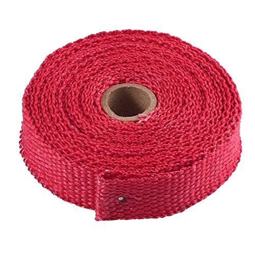 Protector térmico de fibra de vidrio para tubo de escape de moto con cinta de 5M