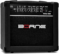 Amplificador Cubo Para Guitarra Borne Strike G30 Preto 15W Bivolt Automático