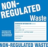 Brady 60446 PaLabels per Label Hazardous Waste Labels - Label Non-Regulated Waste , White On Blue,  6
