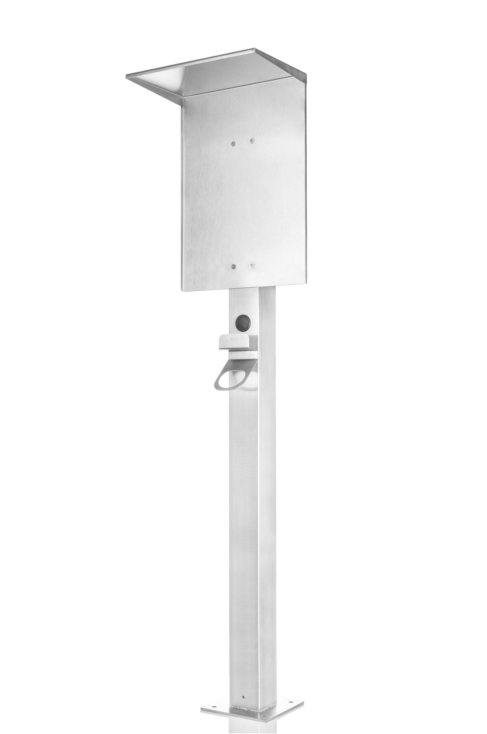 Supporto universale di alta qualità per wallbox in acciaio inossidabile con tetto e supporto per cavo EV