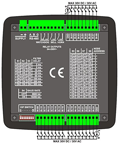 DATAKOM DKM-0224 Alarm Annunciator, 24 Channels, AC Power Supply