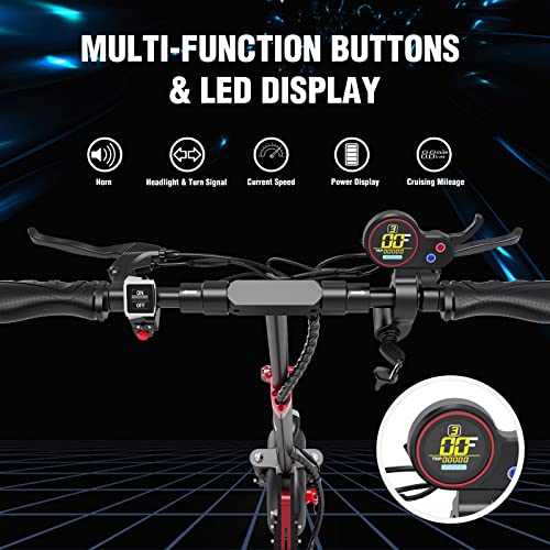 EVERCROSS H5 Electric Scooter, Electric Scooter for Adults with 800W Motor, Up to 28MPH & 25 Miles-10'' Solid Tires, E-Scooter with Seat & Dual Braking - Image 3