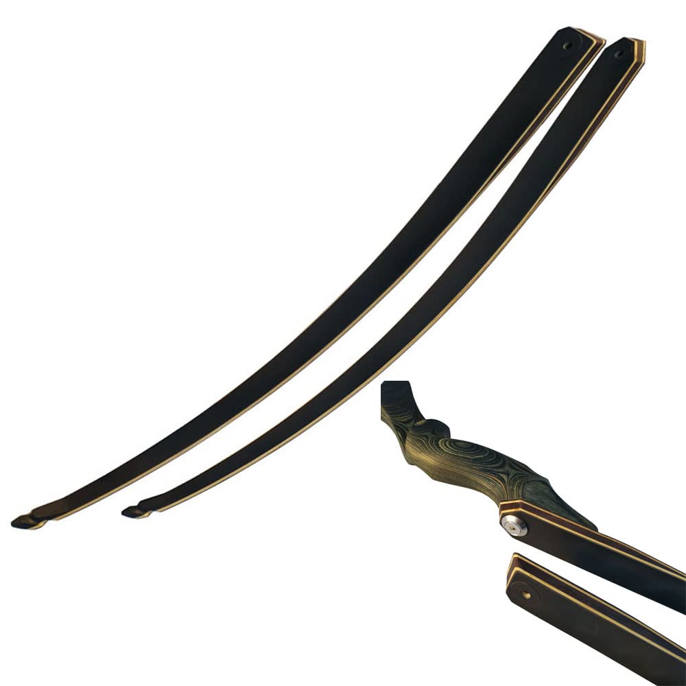Arti neri per impugnature, arti dell'arco ricurvo Black Hunter da 25 libbre-60 libbre, arti del processo di laminazione dell'acero per impugnature dell'arco ricurvo