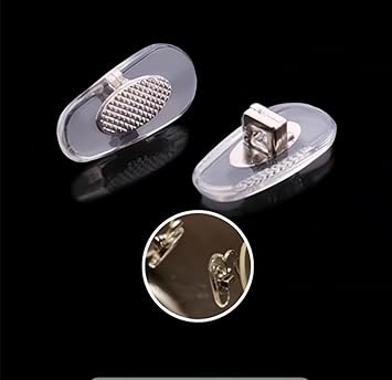 Eyeglasses Nose Pads Replacement for RB Eyeglass Sunglasses Frame,Push in Glasses Nose Piece,Plug in Eyewear Nose Guard Silver