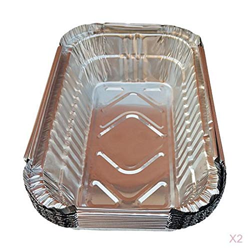 Image of Homyl 2x 10x Aluminum Grill Drip Pans for BBQ Meat Roasting