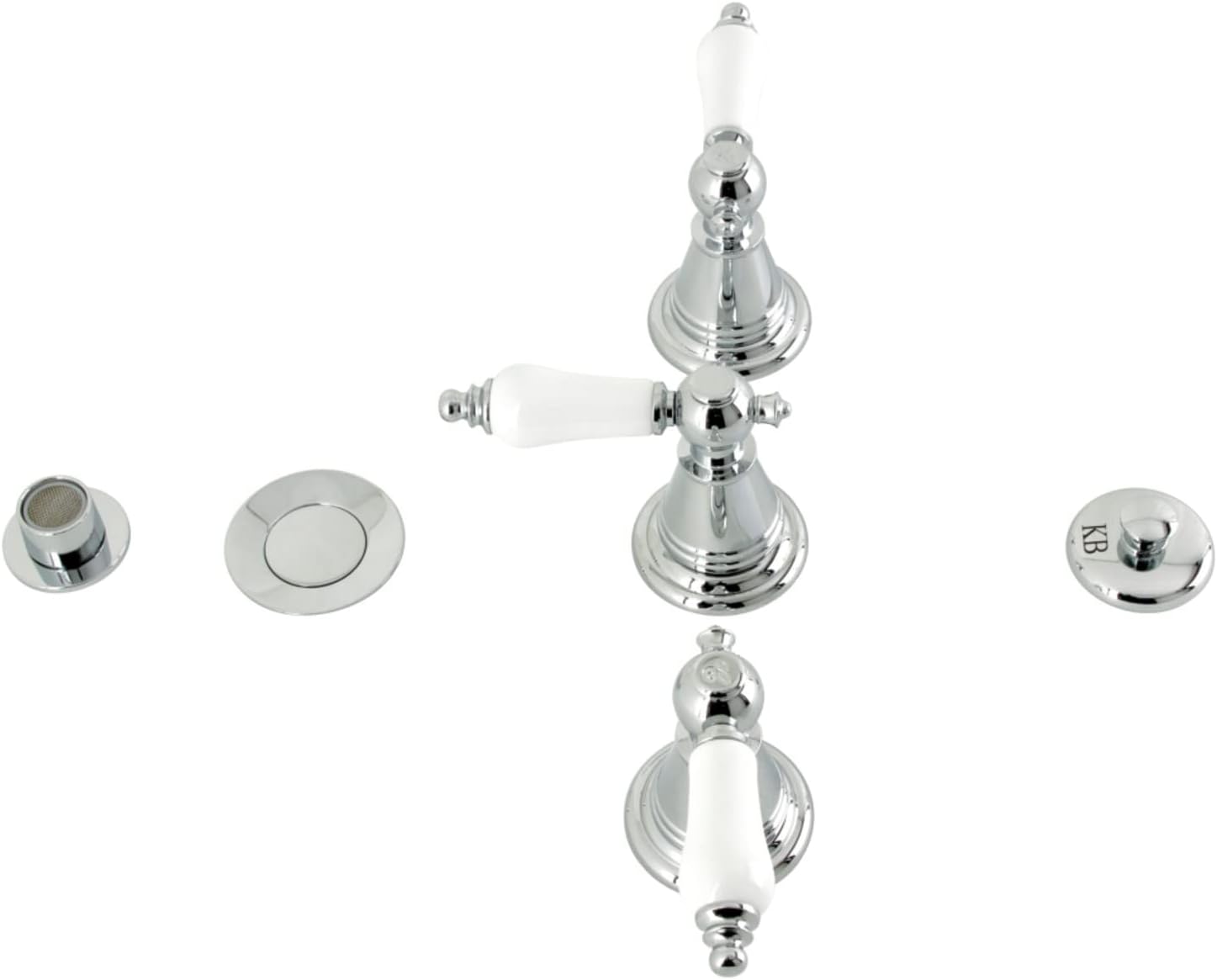 Kingston Brass KB321PL Victorian Three-Handle Bidet Faucet, Polished Chrome