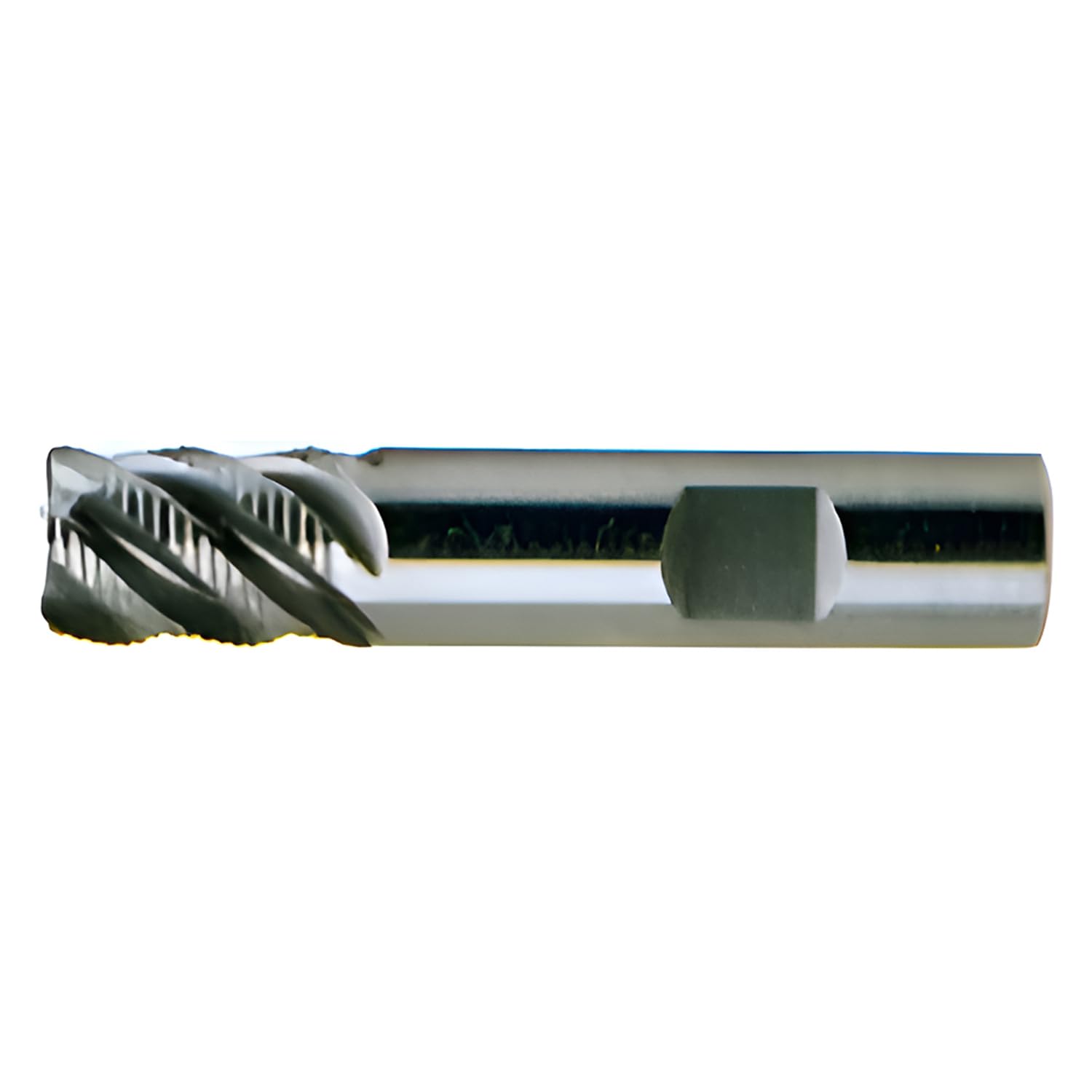 YG-1 82593TN Carbide Corner Radius End Mill, 5 Flute, 45 Degree Helix, Regular Length, Fine Pitch Roughing, TiN Coated Finish, 3