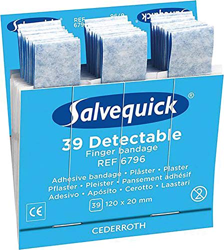 Pansements bleus Salvequick Extra-Long pour l'industrie agroalimentaire