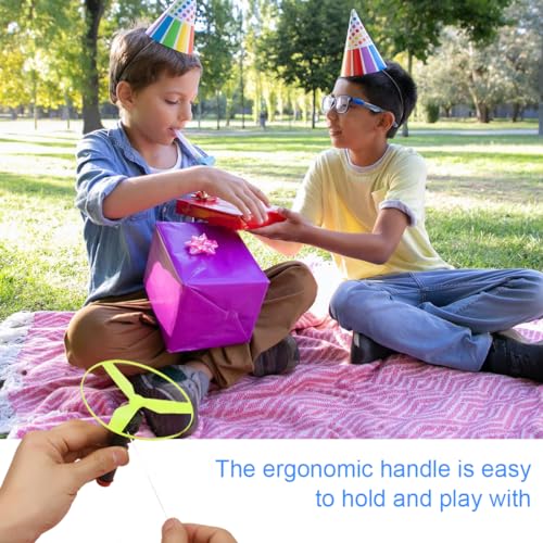 MenYiYDS Propellerspiel mit 4 Griffen und 8 Propellern - Durchmesser 10 cm - Motorikspielzeug Flugspiel, Spielzeug für Kinder ab 3 Jahren