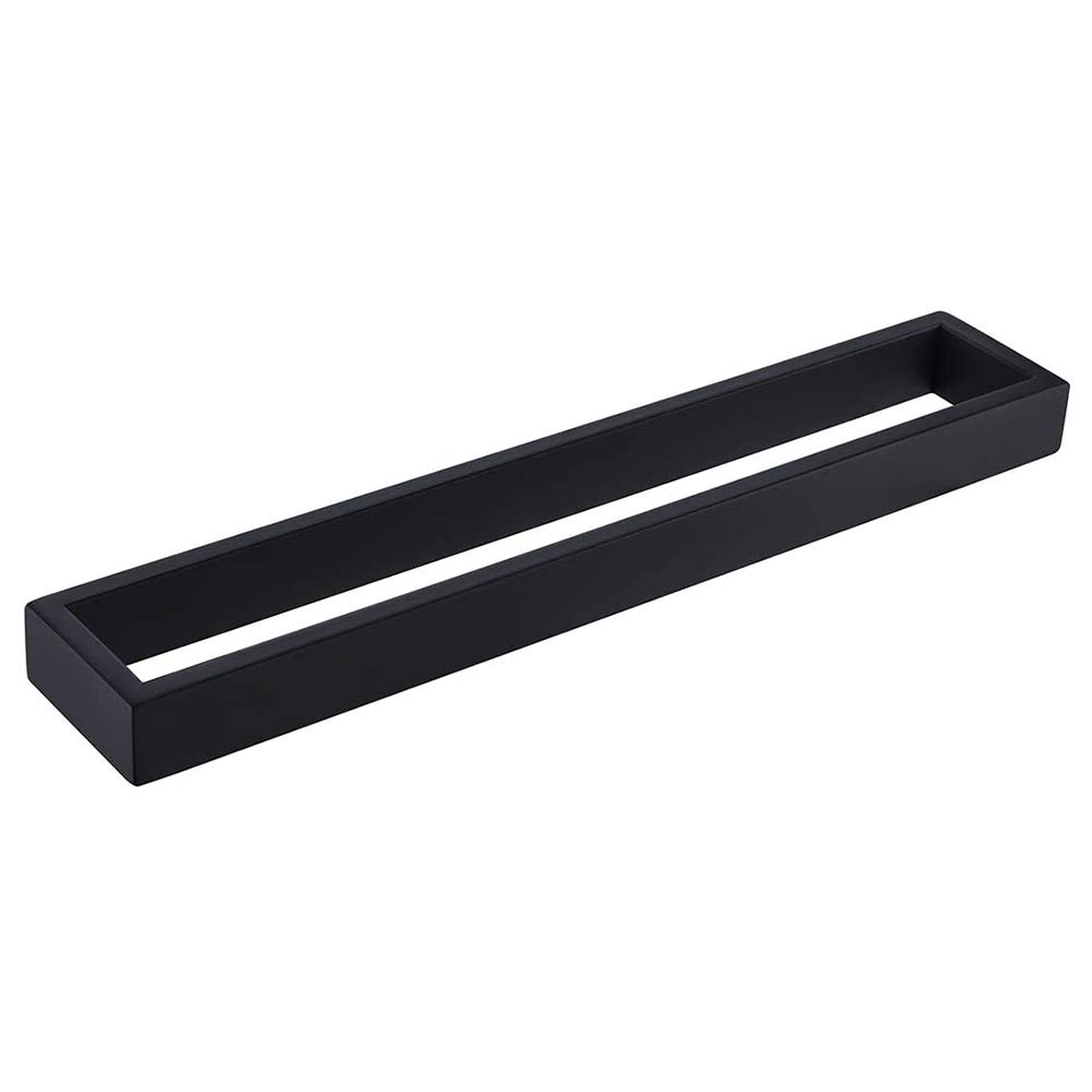 Toallero Baño Adhesivo Acero Inoxidable Toallero de Barra (Negro, Montaje con Tornillo 40CM)