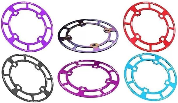 Aluminum Alloy Chainring Guard 104BCD Compatible with 32T 34T 36T Mountain Bike Cranksets for Wear Protection and Safety (Blue-32T-36T)