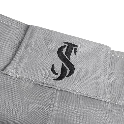 JABSKAN Calça de beisebol juvenil – ajuste atlético para meninos, joelhos reforçados, cintura elásti