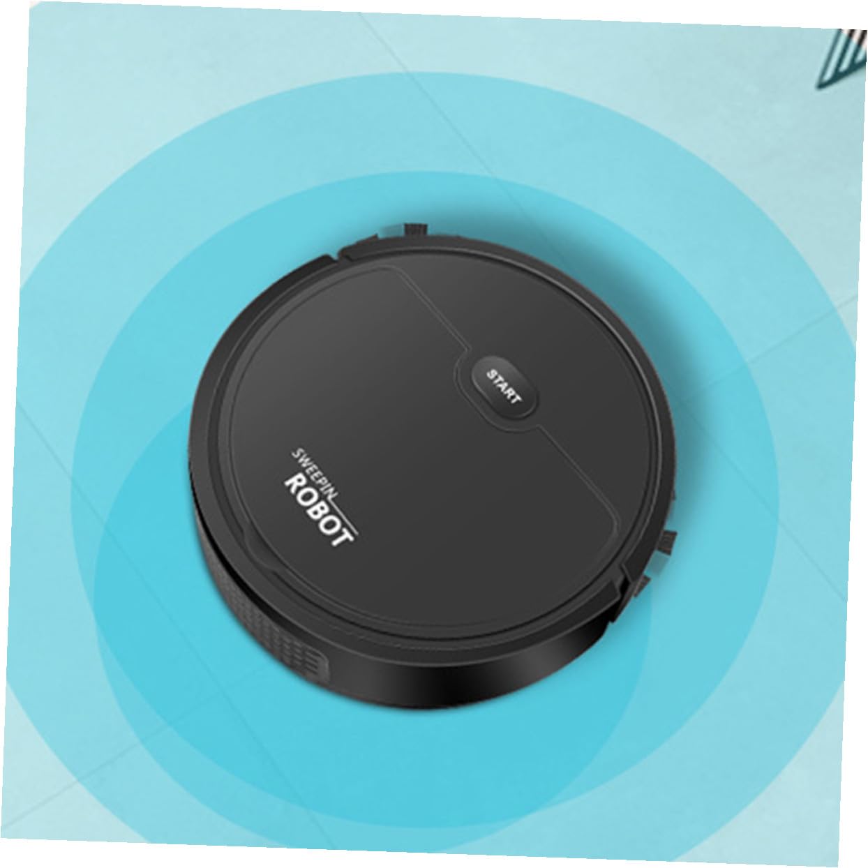 PACKOVE Plástico Robot Aspirador Automático para Limpieza 1200mah Negro