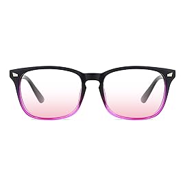TIJN Blue Light Blocking Glasses for Women Men Clear Frame Square Nerd Eyeglasses Anti Blue Ray Computer Screen Glasses