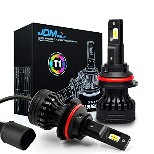 JDM ASTAR T1 9007 All-in-One Upgrade Vision White LED Headlight Bulbs