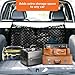Armor All Cargo Net Organizer, 12” x 31” Inch Expandable up to 47” Inches, Super-Durable Nylon Material, Attaches to Headrest Post, Stretchable Net Car Trunk Organizer with Mesh Pocket, Universal Fit