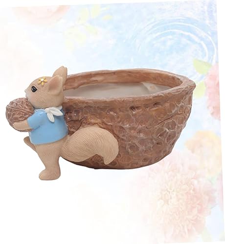 Vista 2 de Maceta de plantas de animales, decoración de cerámica, suculenta creativa, escritorio, mini maceta, decoración de escritorio, mini flor de animal