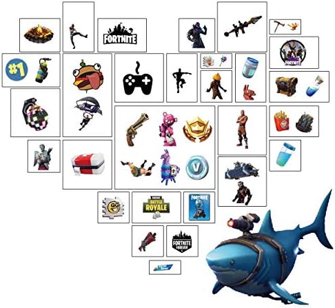 10 Sheets 52 Temporary Tattoos - Battle Royale Characters - Party Supplies - Birthday Gifts For Kids - Safe - Non-Toxic - Kid Friendly
