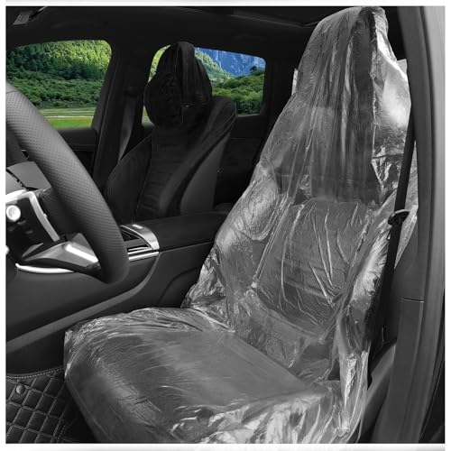 Figpade 100PCS Disposable Car Seat Covers,Universal Car Seat Protector-Stain Resistant,Keep Your Car Clean,Waterproof Seat Covers for Cars&Automotive Accessories for Most Cars (100 PCS)