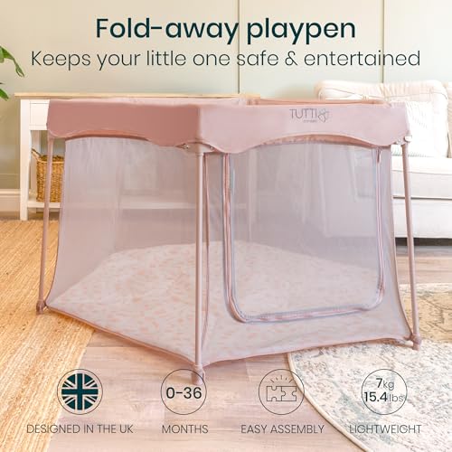 Tutti Bambini Baby Playpen - Foldable Playpen for Baby and Toddlers with Mesh Walls, Zip Door, Floor Mat & Travel Bag, 135 x 135 x 75 cm (Gumdrop) - New 2025 Version - Image 3