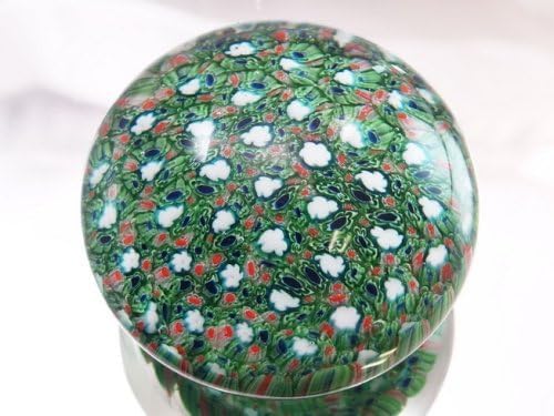 M Design Art Handcraft Rainbow Mix Millefiori Glass Paperweight 01