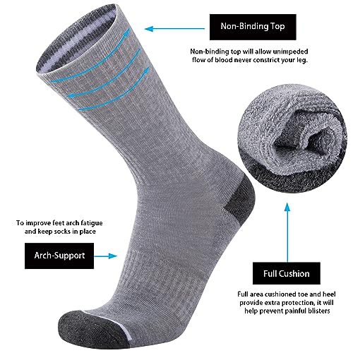 COOVAN 8 Pairs Mens Athletic Crew Socks Moisture Wicking Heavy Duty Cushioned Work Socks with Reinforced Heel and Toe2