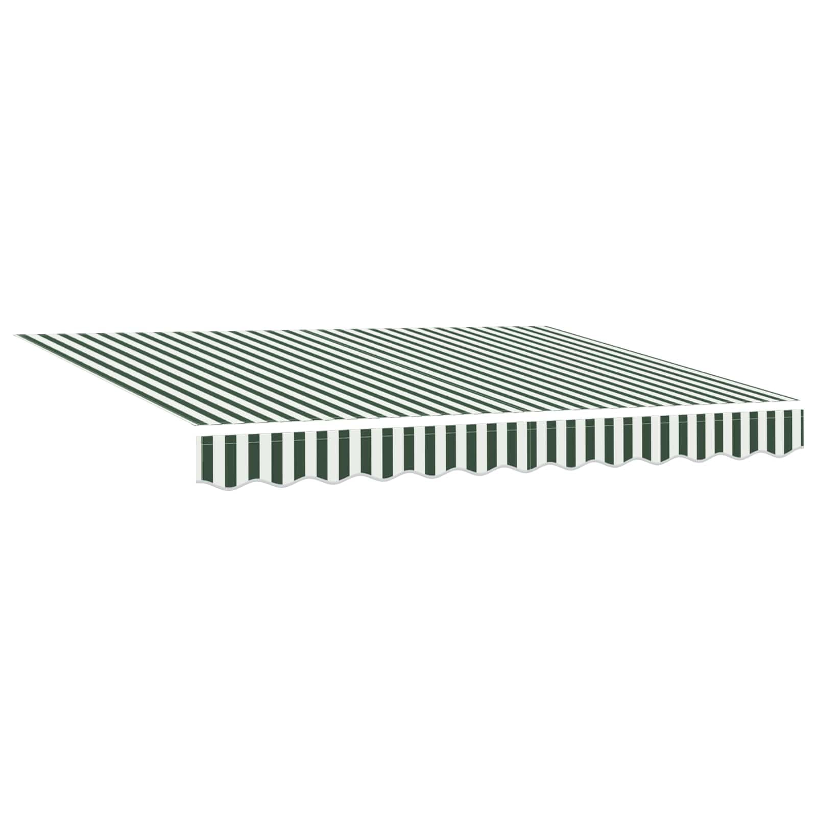 Auvent Rétractable Électrique 3 x 2,5 m Store Banne Motorisé avec Télécommande et Manivelle Manuelle pour Jardin Terrasse et Patio Design Semi-Cassette Vert et Blanc