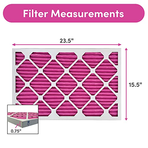 Image of Colorfil 16x24x1 Air Filter (2-Pack) | Made in the USA | Color Changing | Remove Cat and Dog Odor | MERV 8 for Pet Hair Dander and Dust | 15.5 inchx23.5 inchx0.75 inch Exact Size