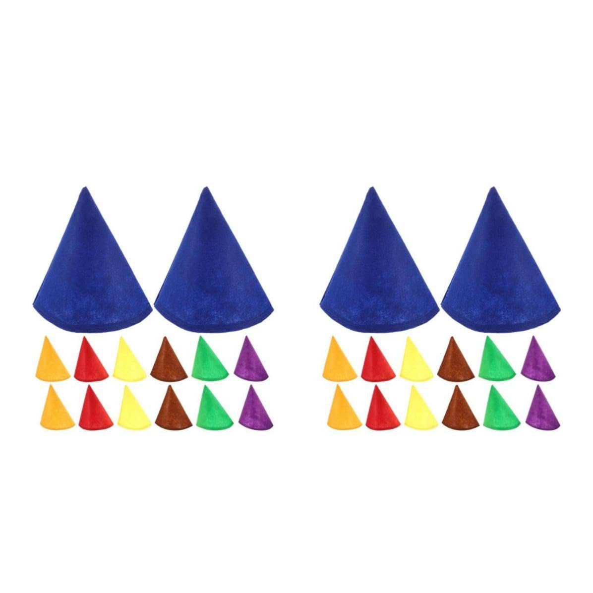 SEWACC 28 Piezas Sombreros de Fieltro en Forma de Cono para Fiesta y Disfraz, Cómodos y Divertidos, Ideales para Adultos Cumpleaños y Halloween