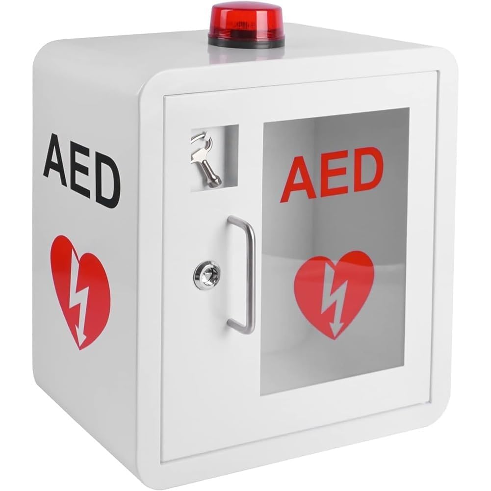 Armadietto for Defibrillatore AED Montato A Parete, Armadio for Defibrillatore AED con Luce Stroboscopica di Emergenza di Allarme, Adatto A Tutte Le Scienze Cardiache, for Luoghi Pubblici