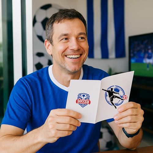 INFUNLY 6Pcs Soccer Painting Stencil for Wall Reusable Wall Stencils Football Action Walls Template for Painting 7.87x7.87, 8.27x11.69 Trophies Templates for Crafts Cement Wood Furniture Home Decor - Image 2