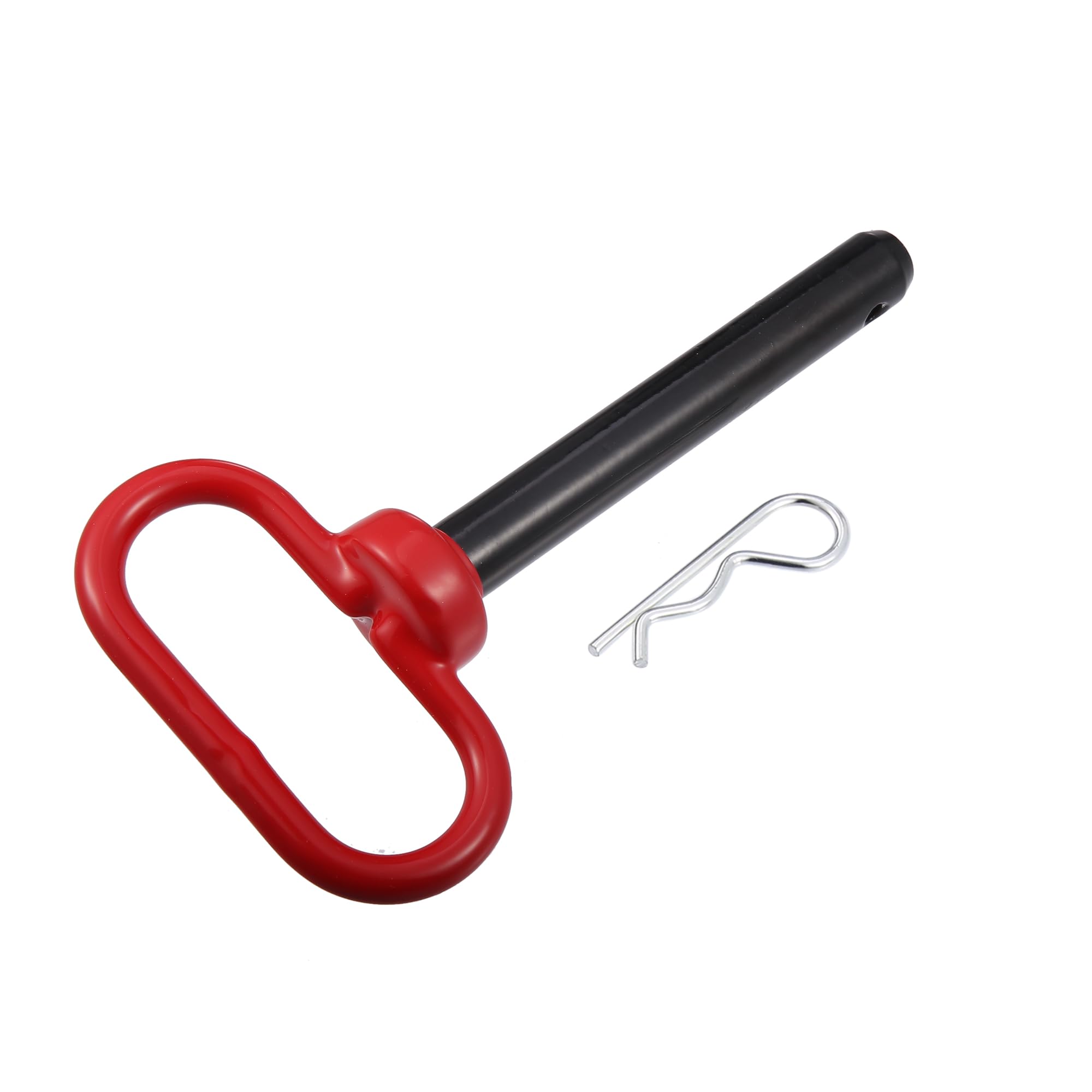 X AUTOHAUX 1pcs 5/8" x 4" Trailer Towing Hitch Clips and Pins Red, 5/8 x 4 inch