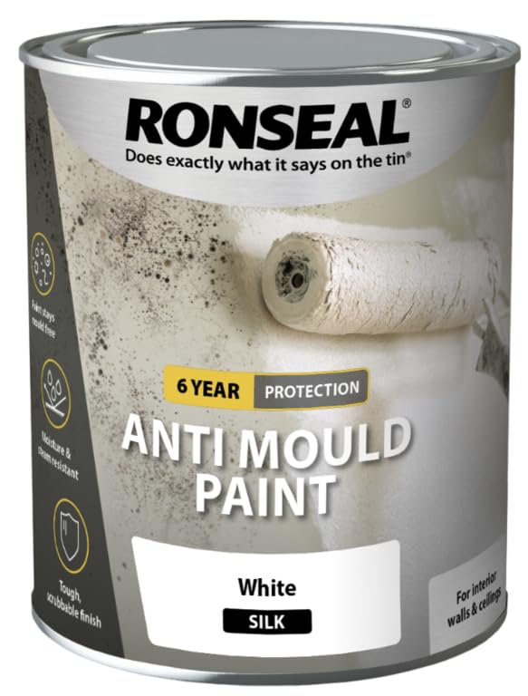 One Coat Damp Seal White Silk 750ml – 6 Year Protection – Damp Proof Paint & Mould Protection – Anti Mould Paint for Bathroom & Interior Walls – White Sealant to Cover Damp Stains