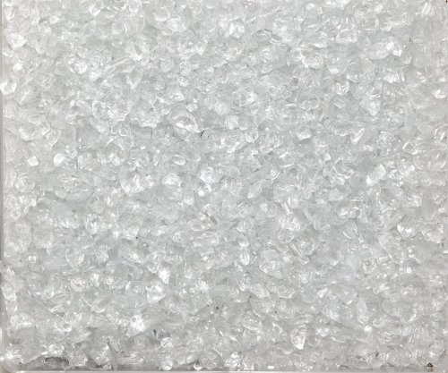 Eurosand GLASNUGGETS 2-4mm. Dekoglas. Kleine Glassteine, Glasgranulat. 1 kg. Natur -99 Cover