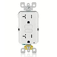 Vista 24 de Leviton Combinación GFCI de autoprueba SmartlockPro de 15 A con USB tipo A y tipo C en pared, cargador USB para teléfonos inteligentes y tabletas