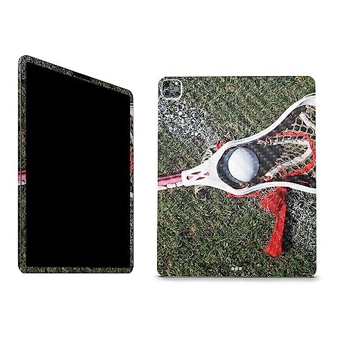 Image of MightySkins Carbon Fiber Skin Compatible with Apple iPad Pro 12.9 inch M2 6th Gen (2022) Full Wrap Kit - Lacrosse Ball | Protective, Durable Textured Carbon Fiber Finish | Easy to Apply | Made in The USA
