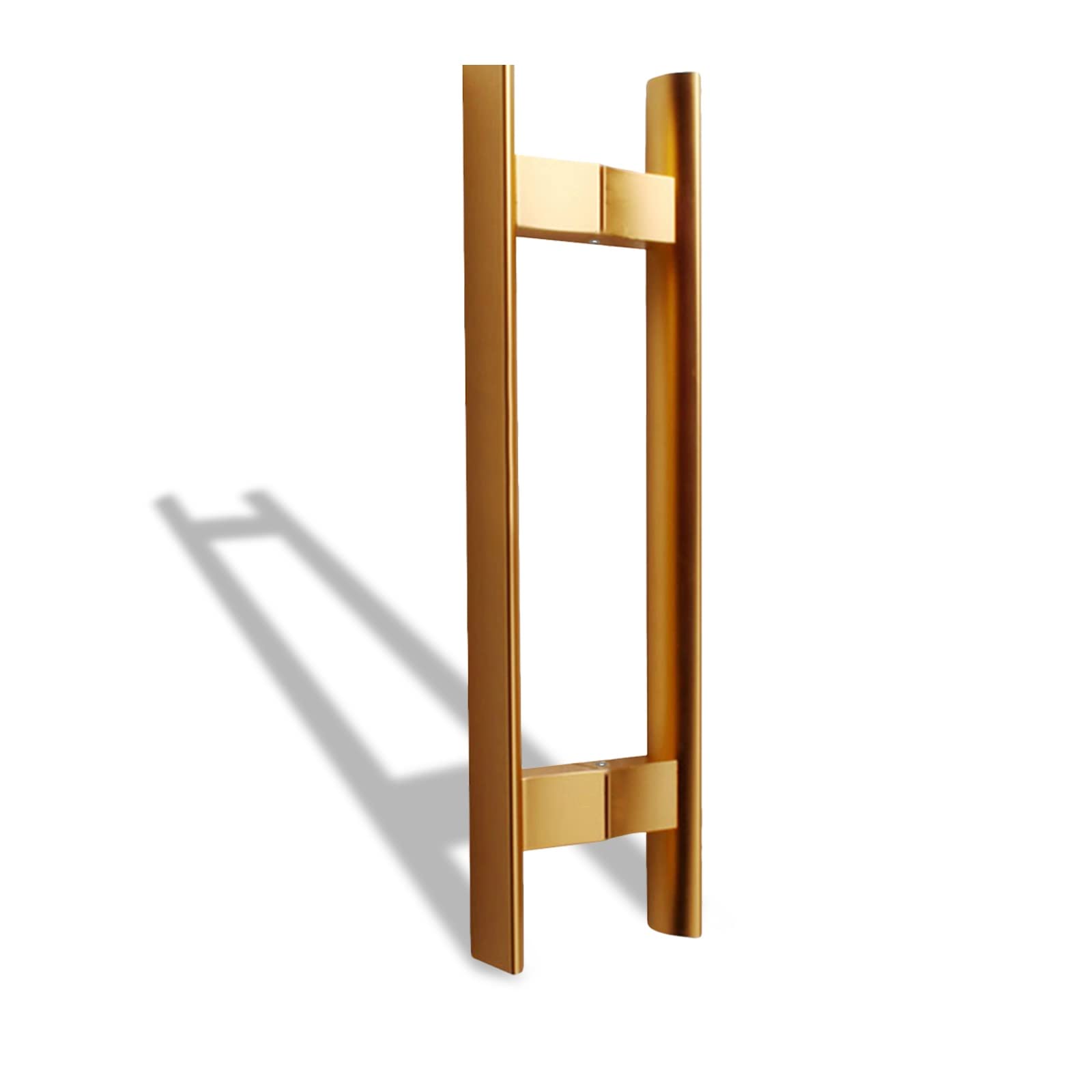 Interior Exterior Entry Door Pull Handle Push Pull Door Grab Bar/Modern Semicircle Pipe,40/50/ 60 cm Rustic Barn Door Handles, Double Sided(Gold,Length 50cm(19.7inch))