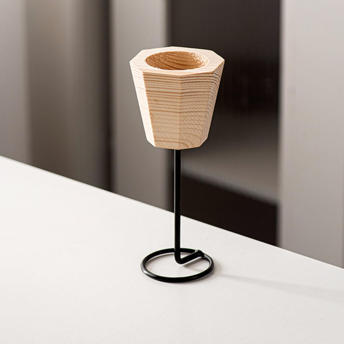 Cabilock Vintage Candle Holder Candlestick Holders Wedding Tealight Holder Candle Stand Dining Table Centerpiece Decorative Candle Holder Farmhouse Candle Holder Wood Antique Wrought Iron