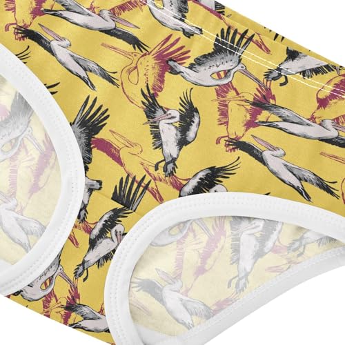 Girls' Underwear Yellow Crane Cotton Stretch Comfort Toddler Panties4