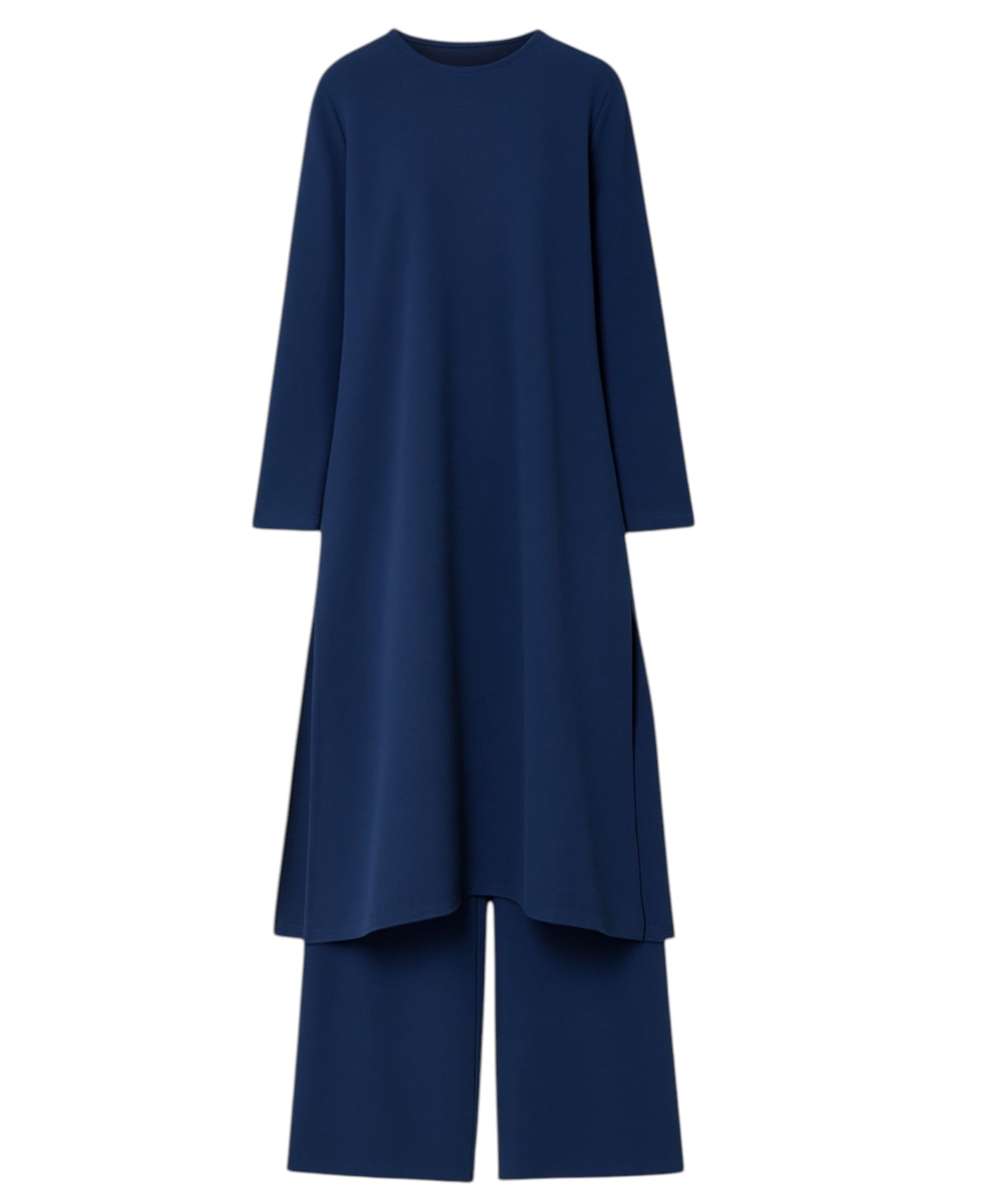 Longtunika Damen Zweiteiler Set - Tunika & Palazzo-Hose Modest Fashion